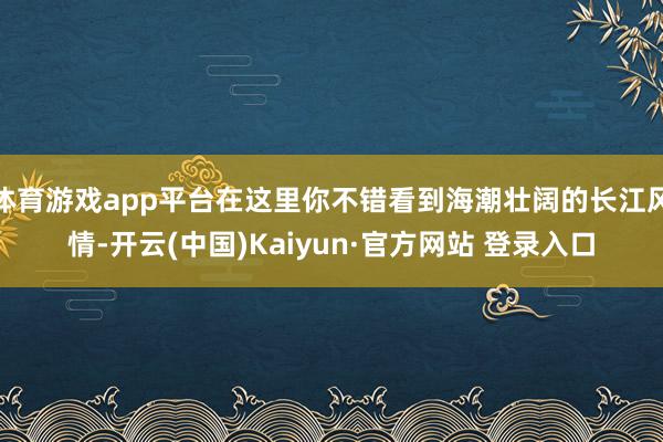 体育游戏app平台在这里你不错看到海潮壮阔的长江风情-开云(中国)Kaiyun·官方网站 登录入口