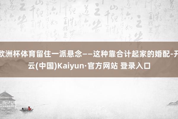 欧洲杯体育留住一派悬念——这种靠合计起家的婚配-开云(中国)Kaiyun·官方网站 登录入口