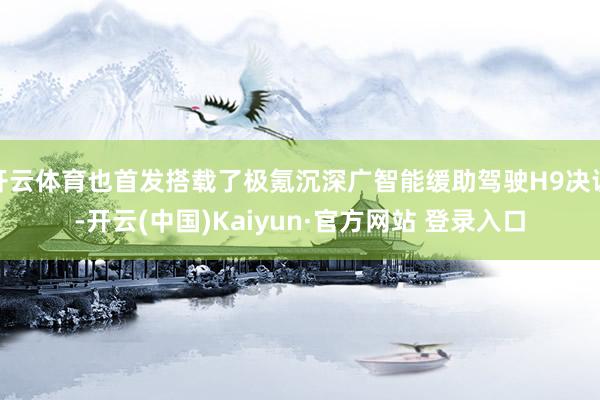 开云体育也首发搭载了极氪沉深广智能缓助驾驶H9决议-开云(中