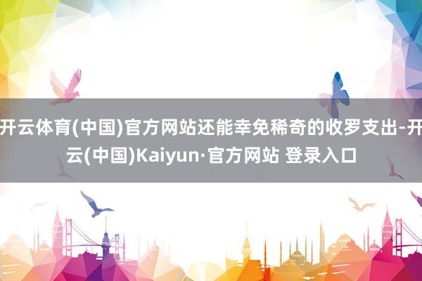开云体育(中国)官方网站还能幸免稀奇的收罗支出-开云(中国)