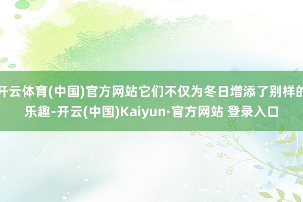 开云体育(中国)官方网站它们不仅为冬日增添了别样的乐趣-开云(中国)Kaiyun·官方网站 登录入口