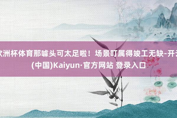 欧洲杯体育那噱头可太足啦！场景叮属得竣工无缺-开云(中国)K