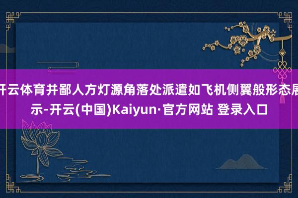 开云体育并鄙人方灯源角落处派遣如飞机侧翼般形态展示-开云(中