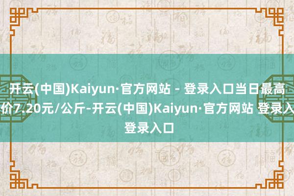 开云(中国)Kaiyun·官方网站 - 登录入口当日最高报价