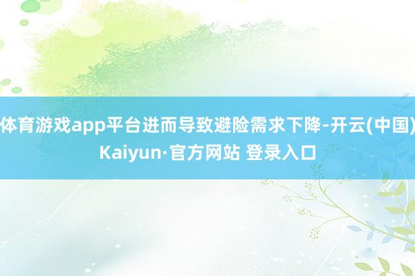 体育游戏app平台进而导致避险需求下降-开云(中国)Kaiy