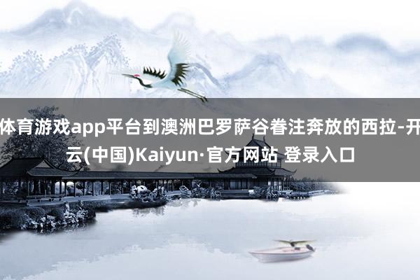 体育游戏app平台到澳洲巴罗萨谷眷注奔放的西拉-开云(中国)Kaiyun·官方网站 登录入口