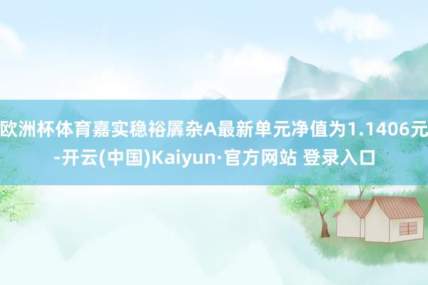 欧洲杯体育嘉实稳裕羼杂A最新单元净值为1.1406元-开云(中国)Kaiyun·官方网站 登录入口