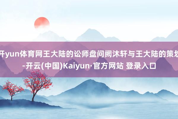 开yun体育网王大陆的讼师盘问阙沐轩与王大陆的策划-开云(中