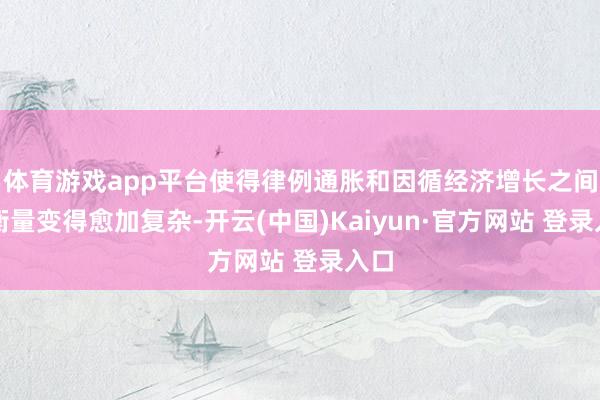 体育游戏app平台使得律例通胀和因循经济增长之间的衡量变得愈