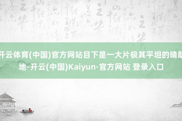开云体育(中国)官方网站目下是一大片极其平坦的晴朗地-开云(中国)Kaiyun·官方网站 登录入口
