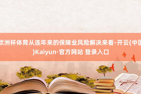 欧洲杯体育从连年来的保障业风险解决来看-开云(中国)Kaiyun·官方网站 登录入口